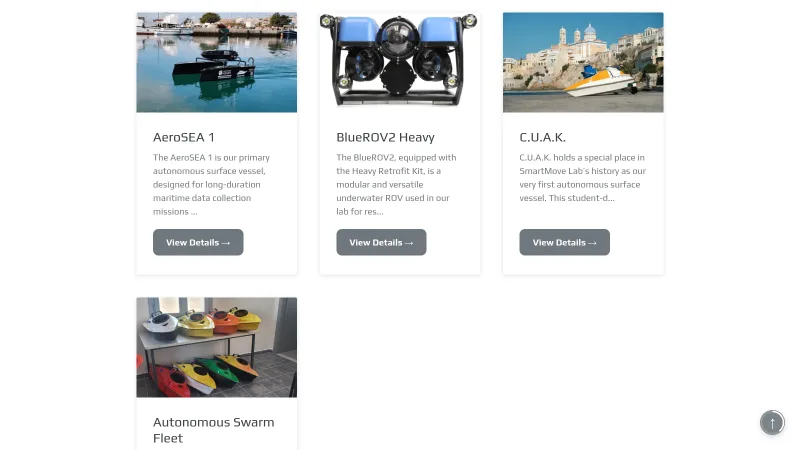 Equipment cards for a surface vessel, an underwater ROV, and a swarm fleet